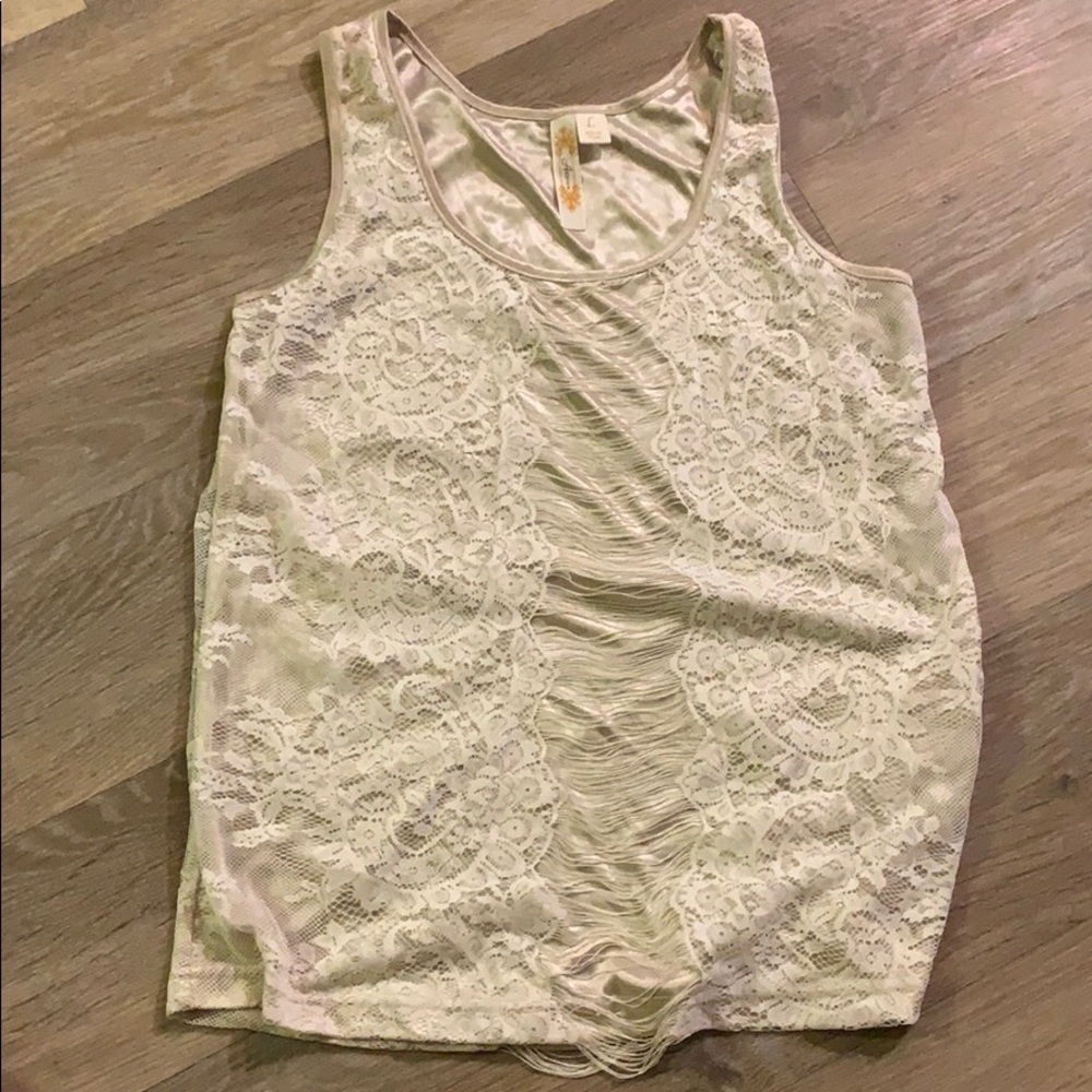 Silk/lace shirt